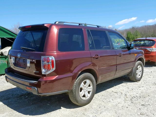 5FNYF18208B052674 - 2008 HONDA PILOT VP MAROON photo 4