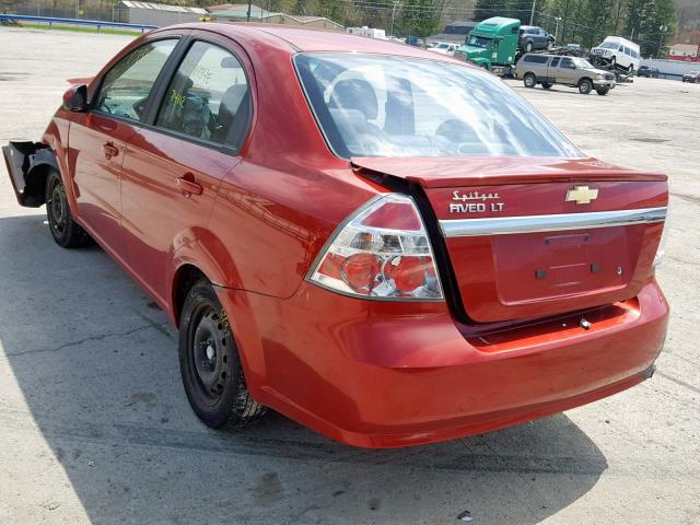 KL1TD5DE5BB120220 - 2011 CHEVROLET AVEO LS RED photo 3