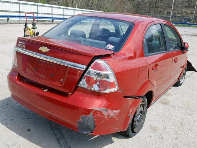 KL1TD5DE5BB120220 - 2011 CHEVROLET AVEO LS RED photo 4