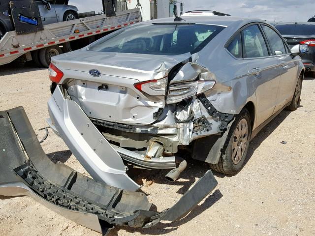 1FA6P0G72E5386073 - 2014 FORD FUSION S SILVER photo 4