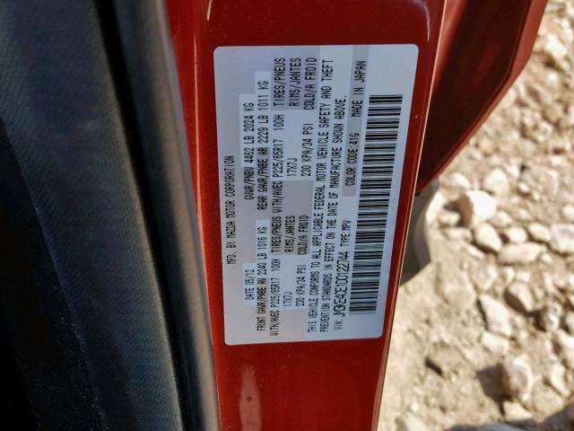 JM3KE4CE1D0122744 - 2013 MAZDA CX-5 TOURI RED photo 10