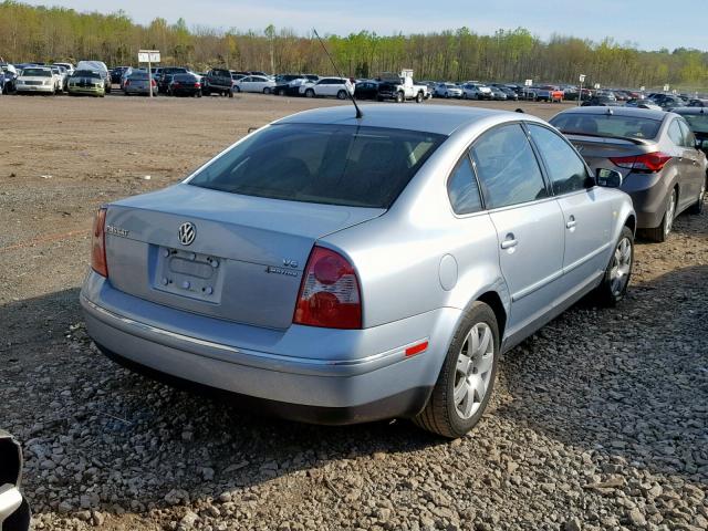 WVWTH63B83P242004 - 2003 VOLKSWAGEN PASSAT GLX BLUE photo 4