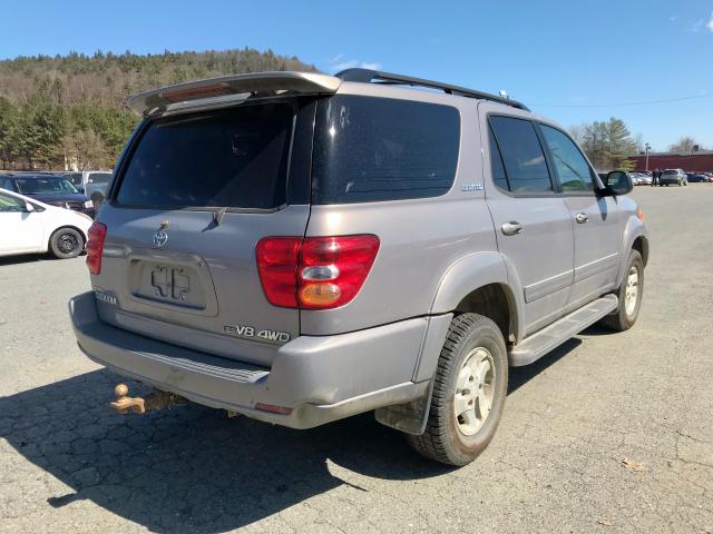 5TDBT48A91S001523 - 2001 TOYOTA SEQUOIA LI GRAY photo 4