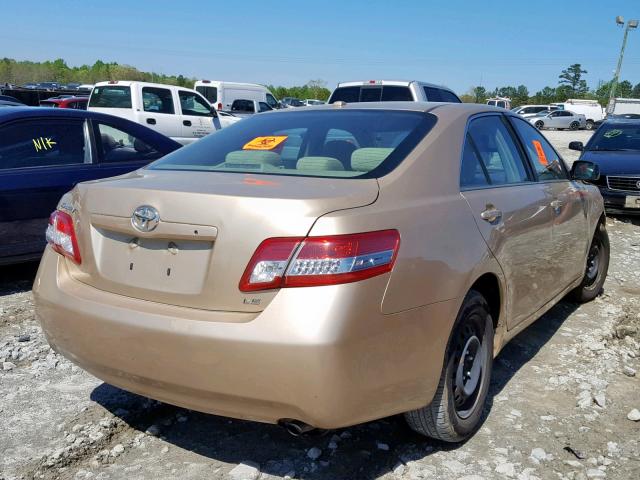 4T1BF3EK0BU770919 - 2011 TOYOTA CAMRY BASE GOLD photo 4