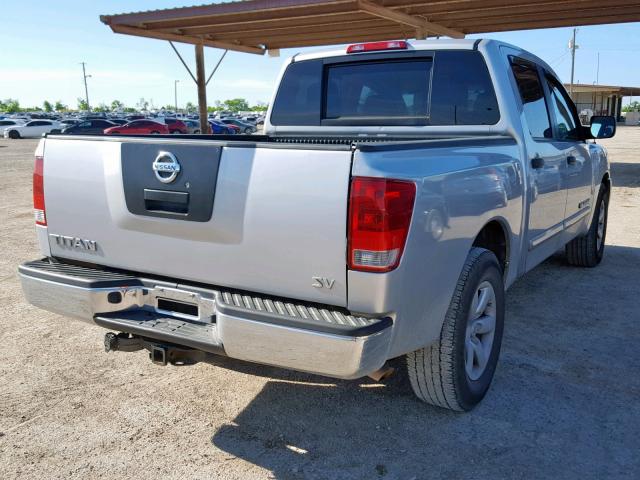 1N6BA0EK5CN309807 - 2012 NISSAN TITAN S SILVER photo 4