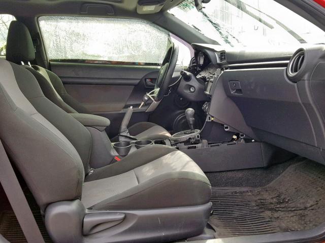 JTKJF5C71E3070405 - 2014 TOYOTA SCION TC RED photo 5