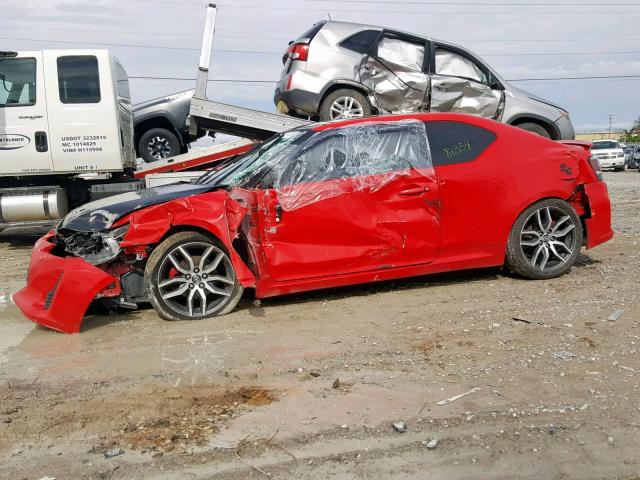 JTKJF5C71E3070405 - 2014 TOYOTA SCION TC RED photo 9
