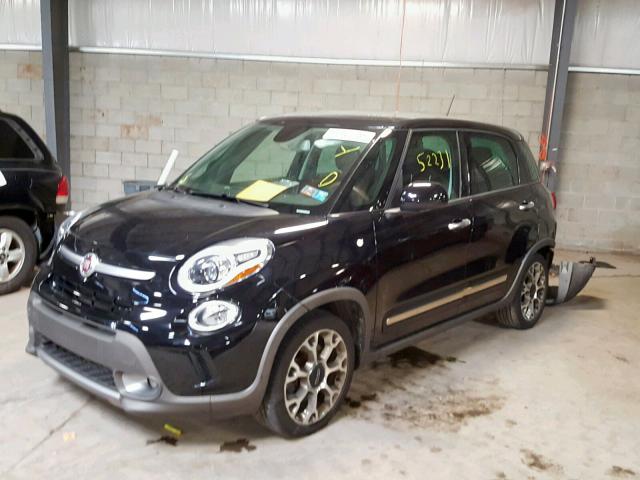 ZFBCFADH0EZ022734 - 2014 FIAT 500L TREKK BLACK photo 2