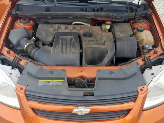 1G1AL15F877264429 - 2007 CHEVROLET COBALT LT ORANGE photo 7