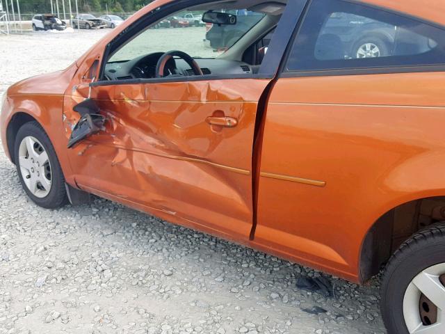 1G1AL15F877264429 - 2007 CHEVROLET COBALT LT ORANGE photo 9