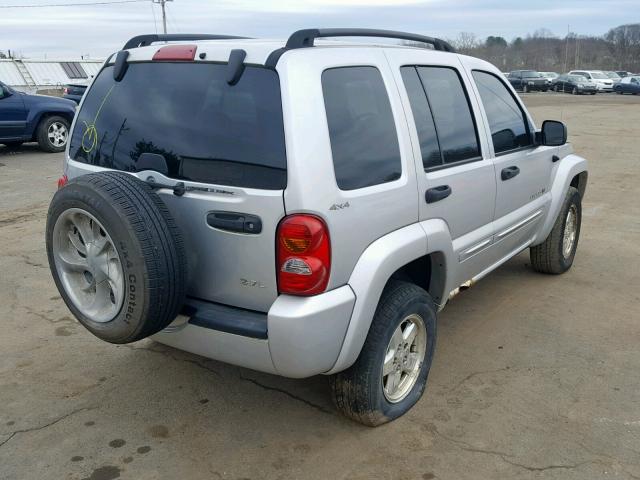 1J8GL58K82W144557 - 2002 JEEP LIBERTY LI GRAY photo 4