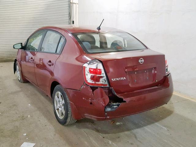 3N1AB61E98L662141 - 2008 NISSAN SENTRA 2.0 MAROON photo 3