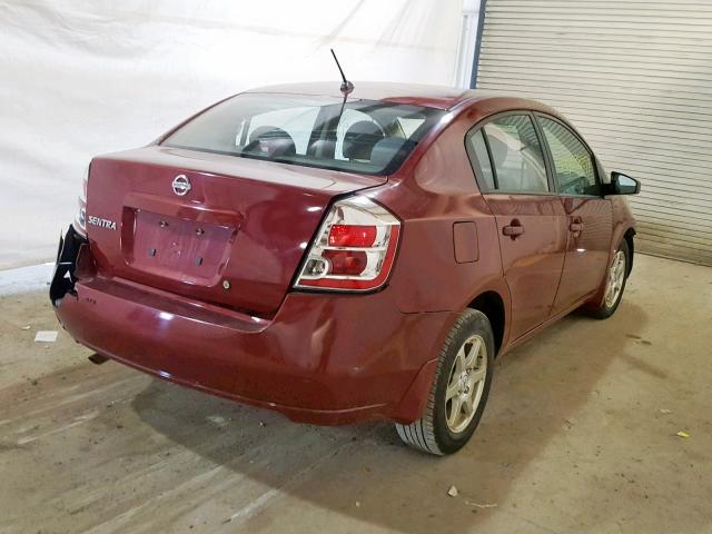 3N1AB61E98L662141 - 2008 NISSAN SENTRA 2.0 MAROON photo 4