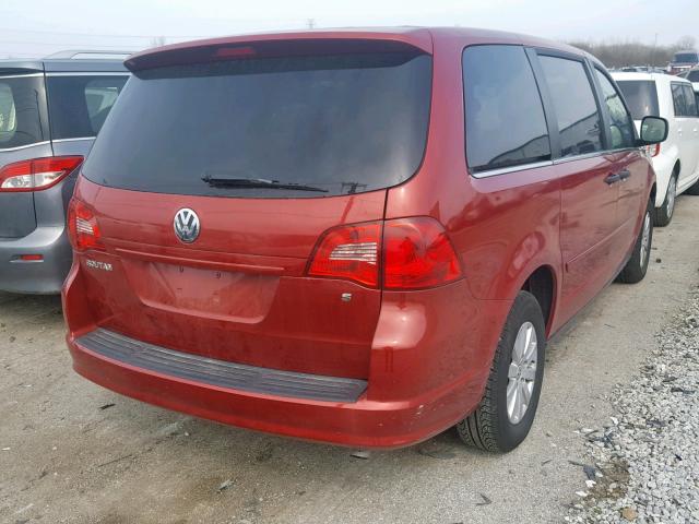 2V8HW44179R542960 - 2009 VOLKSWAGEN ROUTAN S RED photo 4