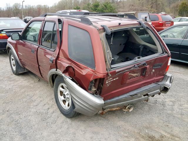 4S2DM58W624336201 - 2002 ISUZU RODEO S BURGUNDY photo 3