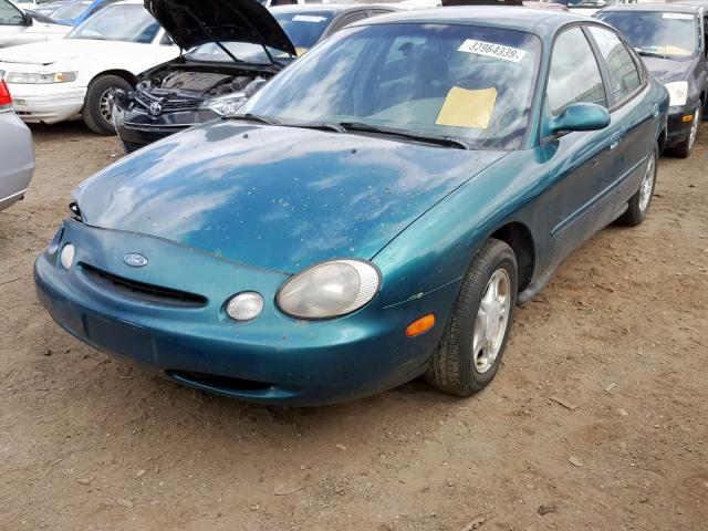 1FALP52U9VA213042 - 1997 FORD TAURUS GL GREEN photo 2