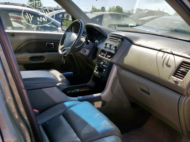 5FNYF18557B027987 - 2007 HONDA PILOT EXL GRAY photo 5