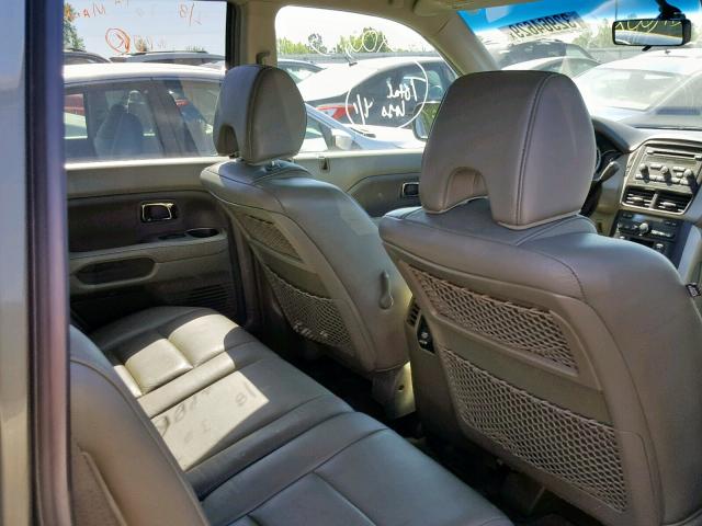 5FNYF18557B027987 - 2007 HONDA PILOT EXL GRAY photo 6