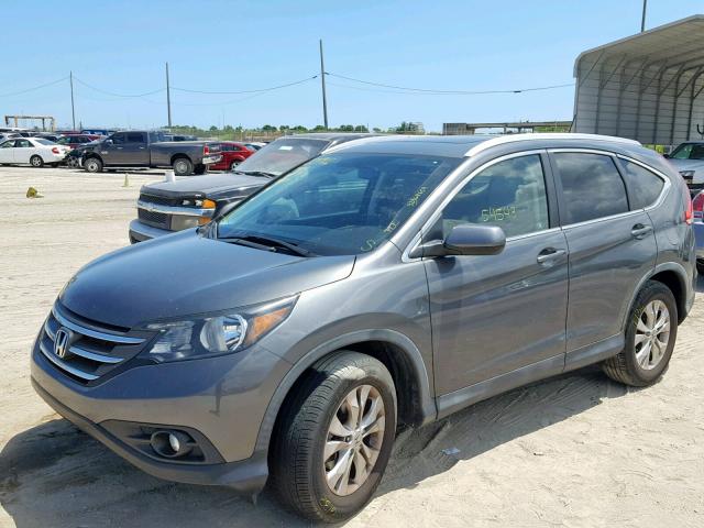 5J6RM3H76CL041941 - 2012 HONDA CR-V EXL GRAY photo 2