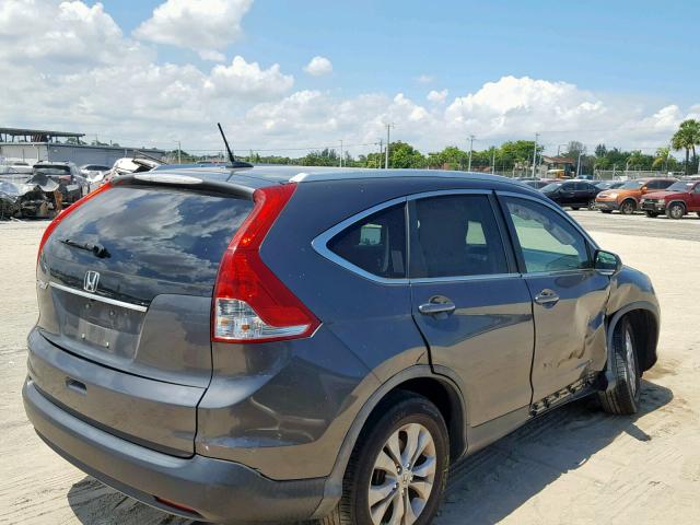 5J6RM3H76CL041941 - 2012 HONDA CR-V EXL GRAY photo 4