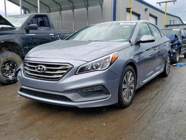 5NPE34AF0GH364925 - 2016 HYUNDAI SONATA SPO SILVER photo 2