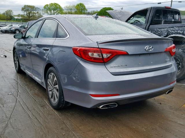 5NPE34AF0GH364925 - 2016 HYUNDAI SONATA SPO SILVER photo 3