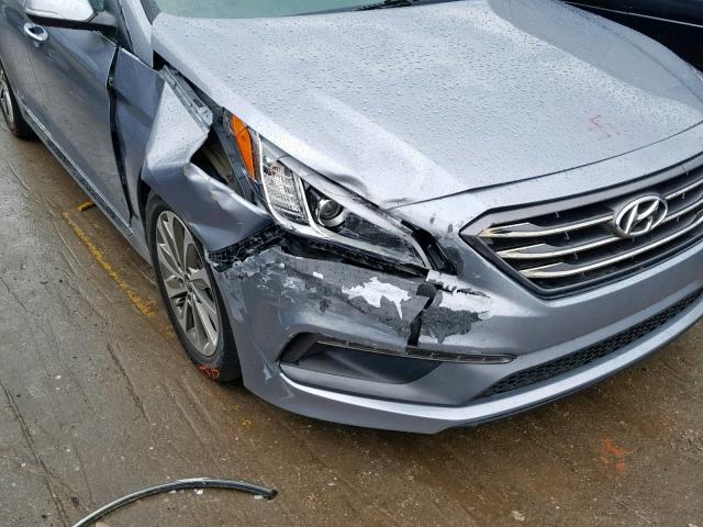 5NPE34AF0GH364925 - 2016 HYUNDAI SONATA SPO SILVER photo 9