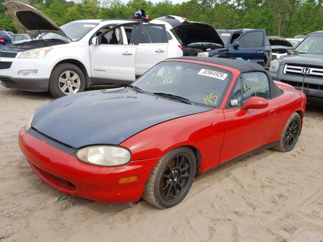 JM1NB3534X0109043 - 1999 MAZDA MX-5 MIATA RED photo 2