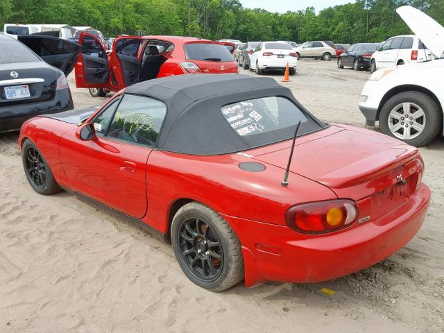 JM1NB3534X0109043 - 1999 MAZDA MX-5 MIATA RED photo 3