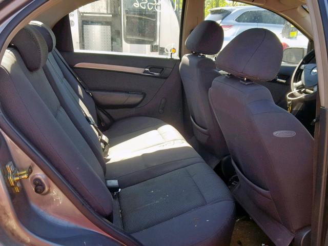 KL1TD56677B124704 - 2007 CHEVROLET AVEO BASE ნაცრისფერი ფოტო 6