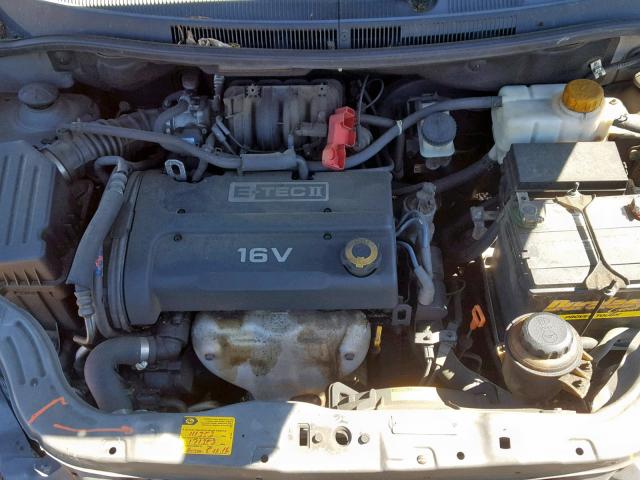 KL1TD56677B124704 - 2007 CHEVROLET AVEO BASE ნაცრისფერი ფოტო 7