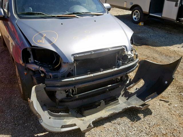 KL1TD56677B124704 - 2007 CHEVROLET AVEO BASE ნაცრისფერი ფოტო 9