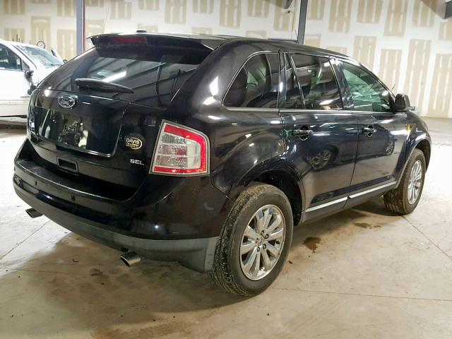 2FMDK3JC6ABB08317 - 2010 FORD EDGE SEL BLACK photo 4