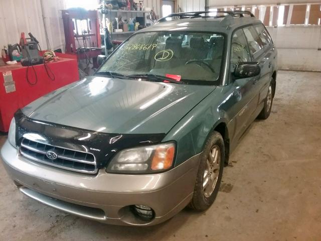 4S3BH6752Y7655480 - 2000 SUBARU LEGACY OUT GREEN photo 2