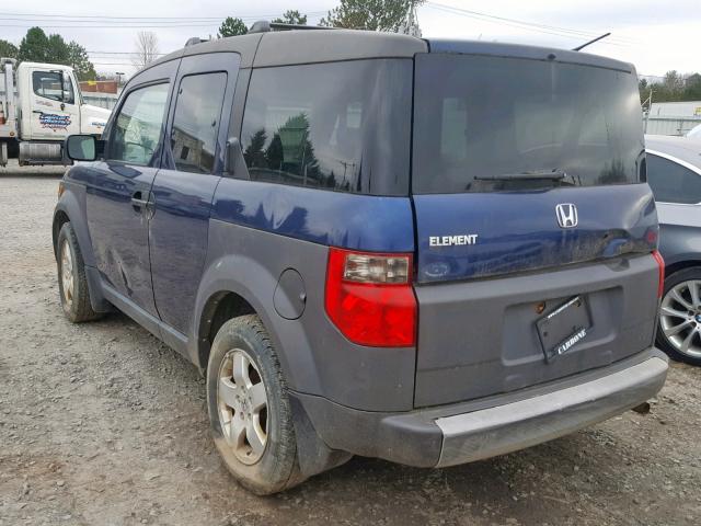 5J6YH27553L047417 - 2003 HONDA ELEMENT EX BLUE photo 3