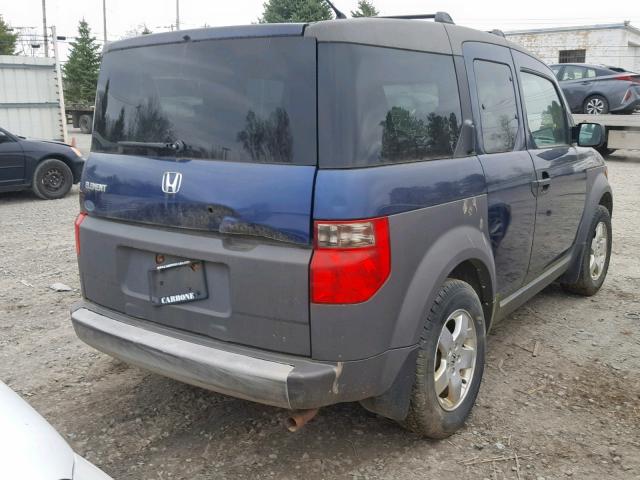 5J6YH27553L047417 - 2003 HONDA ELEMENT EX BLUE photo 4