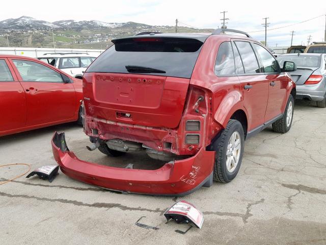 2FMDK36C98BB42724 - 2008 FORD EDGE SE RED photo 4