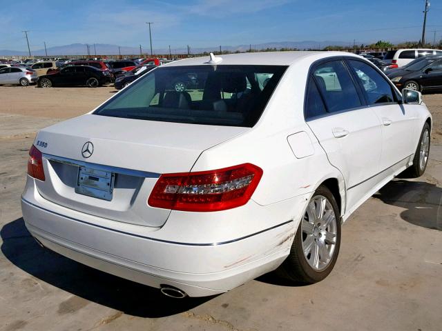 WDDHF5KB8DA739877 - 2013 MERCEDES-BENZ E 350 WHITE photo 4