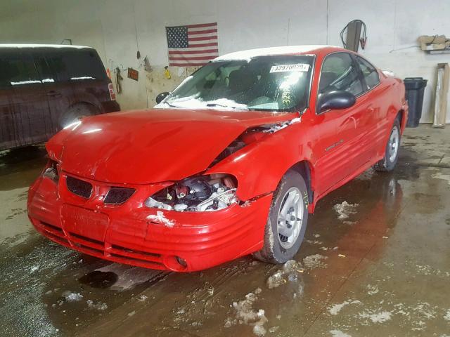 1G2NE12F82C133738 - 2002 PONTIAC GRAND AM S RED photo 2