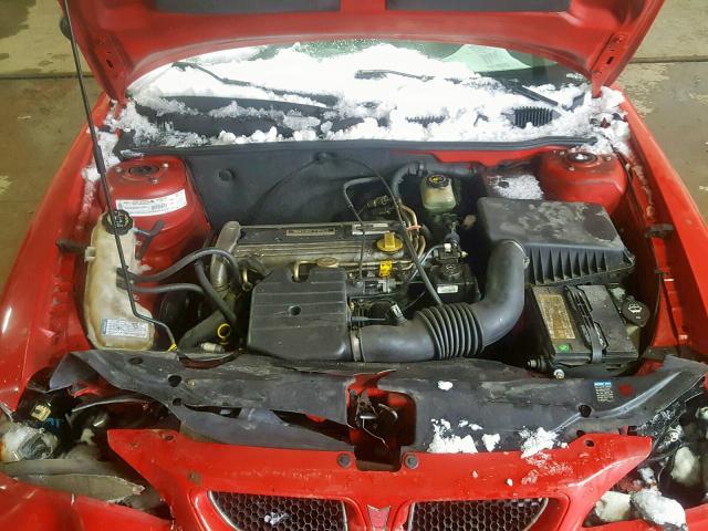 1G2NE12F82C133738 - 2002 PONTIAC GRAND AM S RED photo 7