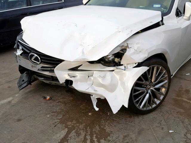 JTHBF1D29E5005618 - 2014 LEXUS IS 250 WHITE photo 9