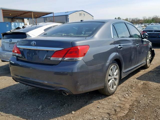 4T1BK3DB9BU400727 - 2011 TOYOTA AVALON BAS GRAY photo 4