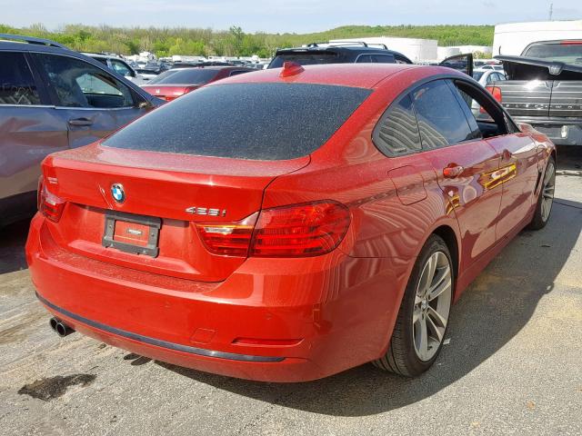 WBA4A5C56FG051910 - 2015 BMW 428 I RED photo 4