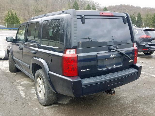1J8HG48K86C233197 - 2006 JEEP COMMANDER BLACK photo 3