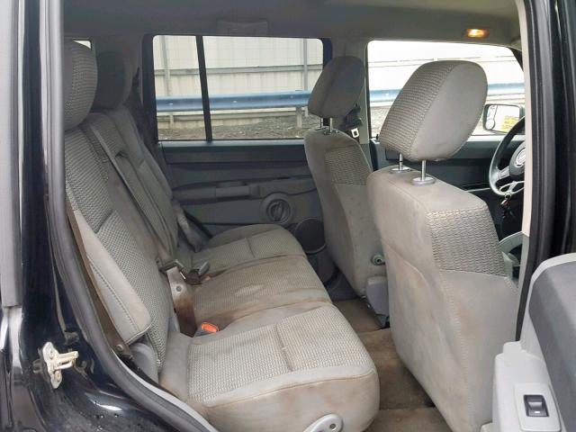 1J8HG48K86C233197 - 2006 JEEP COMMANDER BLACK photo 6
