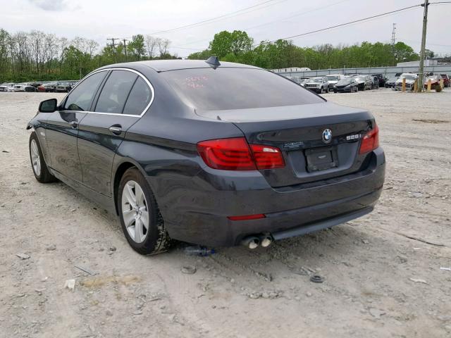 WBAXH5C54CDW05693 - 2012 BMW 528 XI CHARCOAL photo 3