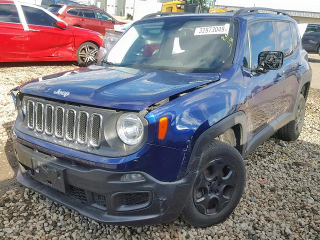 ZACCJBAB9HPE56543 - 2017 JEEP RENEGADE S 蓝色 照片 2