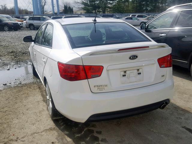 KNAFW4A33D5684685 - 2013 KIA FORTE SX WHITE photo 3