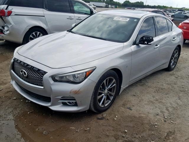 JN1BV7AP0FM344320 - 2015 INFINITI Q50 BASE SILVER photo 2