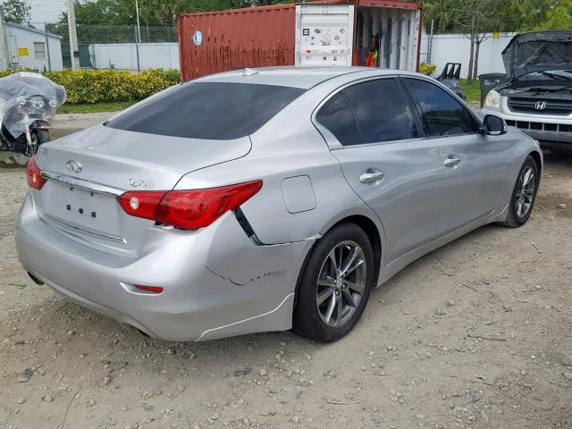 JN1BV7AP0FM344320 - 2015 INFINITI Q50 BASE SILVER photo 4